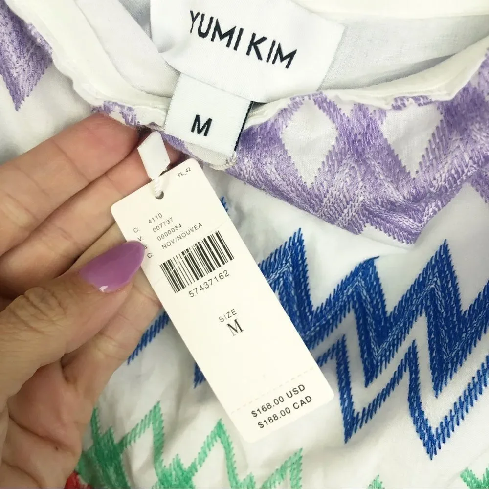ANTHROPOLOGIE | YUMI KIM New Cherise Embroidered Puff Sleeve Top Women’s Size M